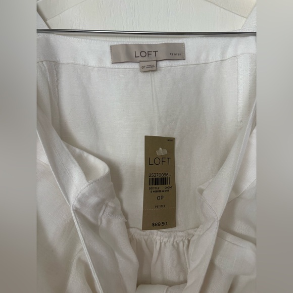 NWT White Loft Summer Dress - Size 0P - Picture 4 of 9